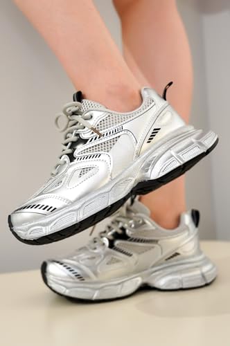 Cape Robbin Liane A Women's Chunky Sneakers, Stylish Chunky Platform Lace Up Shoes, Trendy Chunky Sneakers for Women, Perfect for Fashion Forward Ladies2