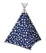 Produktbild Kinder Spielzelt 160 cm - Farbe: blau - Kinderzimmer Tipi Kinderzelt Wigwam Indianerzelt Zelt