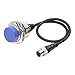 PRDW30-25DP, Sensor, Inductive Prox, M30 Round, Non Shielded, 25mm Sensing, PNP, NO, 3 Wire, Cable Connector Type, 10-30 VDC