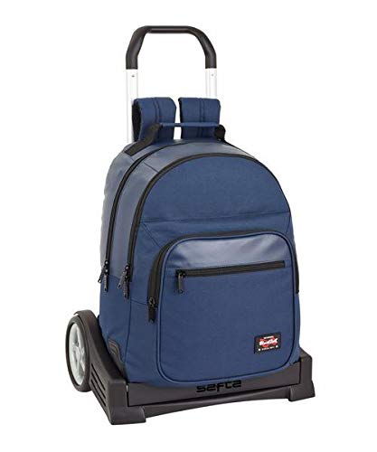 BlackFit8 Navy Blue Oficial Mochila Espalda Ergonómica con Carro SAFTA Evolution