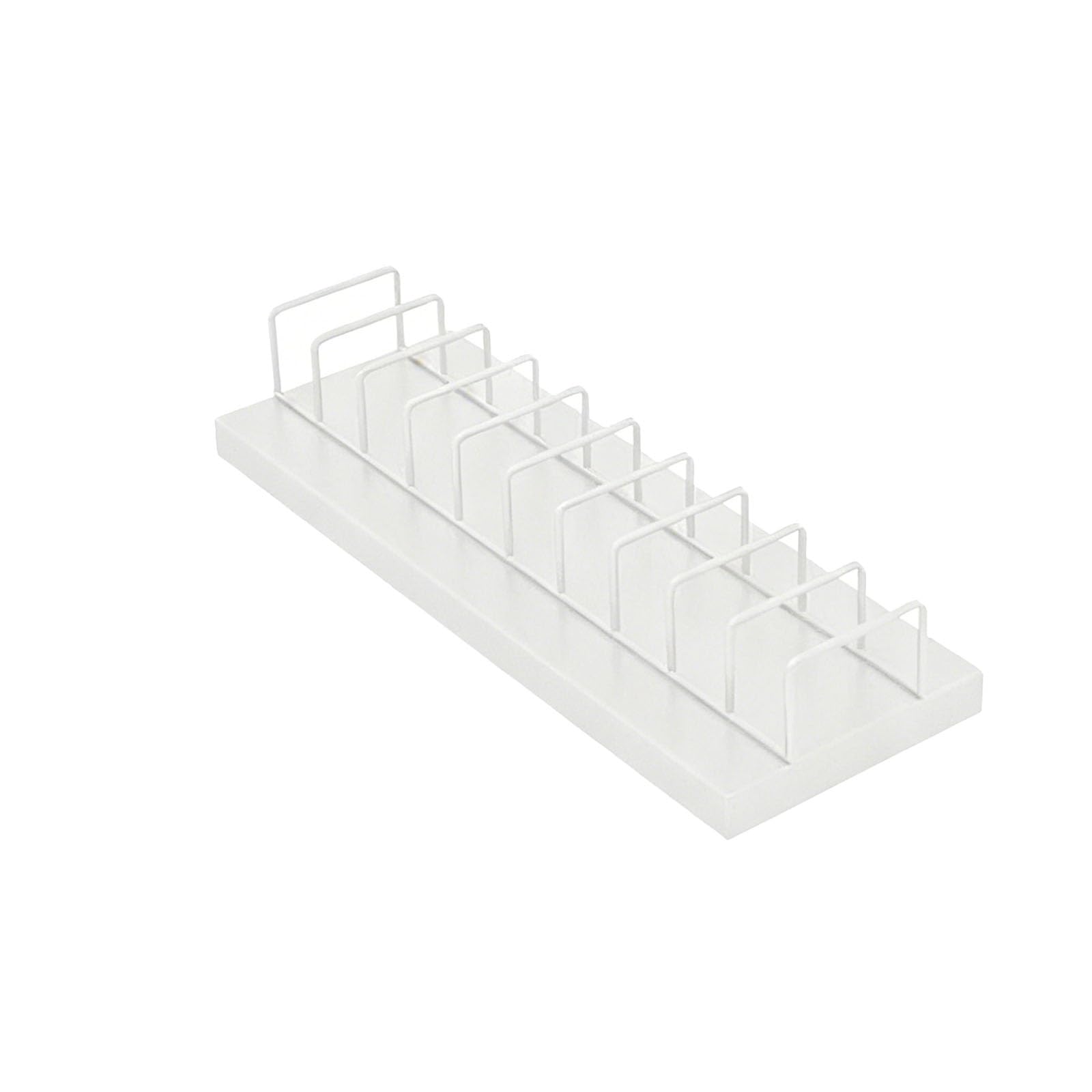 YNBSHGAA Tile Display Rack for Samples, 13x13.8x1in Desktop Organizer for Trade Shows Showrooms Retail Counters,White-6.3x13.8x1in