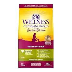Wellness Natural Pet Food Complete Health Natural Dry Small Breed Healthy Weight Dog Food, Turkey & Rice,4 Pound (Pack of 1)