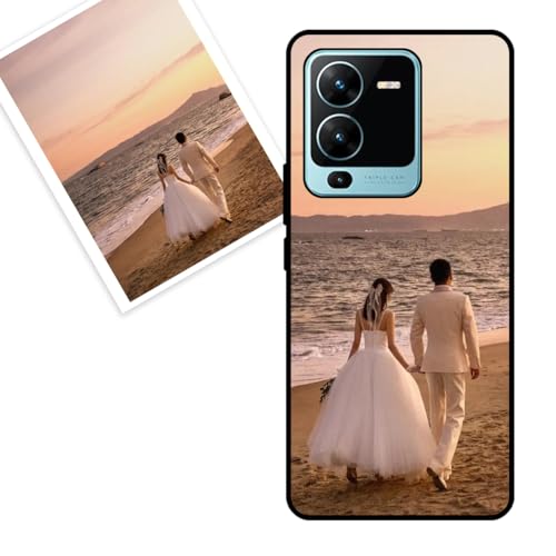 KARTXITAI Funda Personalizada Compatible con Vivo V25 Pro 5G, Carcasa Personalizado con tu Foto o Texto Imagen, Protectora con Tacto Suave y Sedoso,Gel Flexible,Regalo Original -Negro
