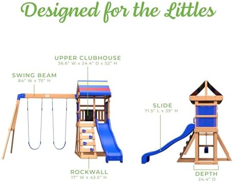 Backyard Discovery Bay Pointe All Cedar Wooden Swing Set
