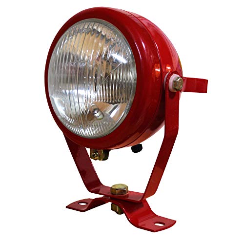 Red Plough Lamp Assembly with 12v Bulbs Suitable for Massey Ferguson Tractor Headlight Assembly 135 240 265 285 375 and Other Tractors, Truck Light
