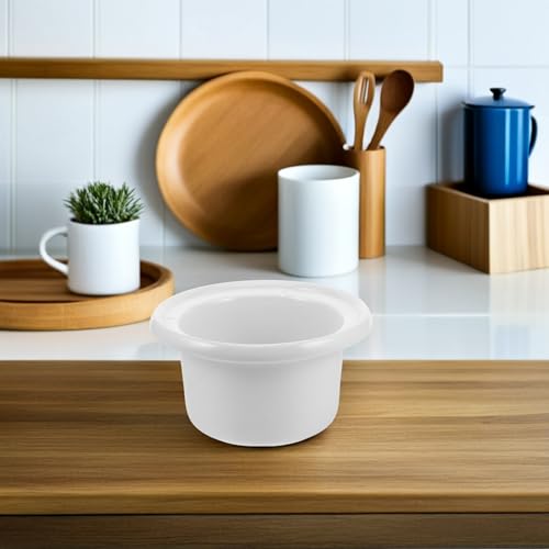 Veemoon Olla Lenta Interior Cerámica Redonda 1 Litro Calentamiento Uniforme Resistente Altas Temperaturas para Cocinas Domésticas y Profesionales Recambio para Ollas de Cocción Lenta - imagen 8