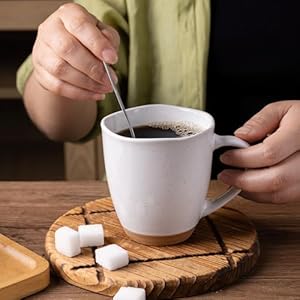 AmorArc 12oz Ceramic Coffee Mugs set of 6, Stylish Coffee Mugs with Rustic Terracotta Underside for Man, Woman, Dad, Mom, Suitable for Latte/Cappuccino/Milk/Cocoa. Dishwasher&Microwave Safe, White AmorArc 12oz Ceramic Coffee Mugs set of 6 Stylish Coffee Mugs with Rustic Terracotta Underside for Man Woman Dad Mom Suitable for LatteCappuccinoMilkCocoa DishwasherMicrowave Safe White