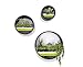 Set of 3 Round Hanging Wall Vase Succulent Planter Vase- Metal Flower Pots, Indoor Decorative Air Plants Container Faux Plants, Cacti and More, Dark Black Color