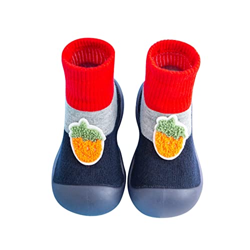 EnJoCho Children Casual Shoes Infant Boys Girls Fruit Pattern Socks Shoes Toddler Fleece WarmThe Floor Socks Non Slip