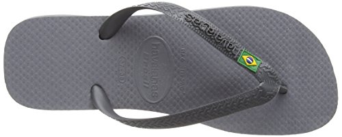 Chinelo Brasil, Havaianas, Adulto Unissex, Cinza Aço, 37/38