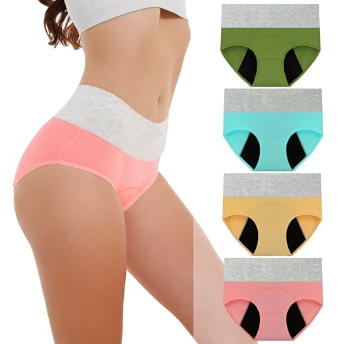 Period Underwear for Women Period Panties Leakproof Panty High Waisted Menstrual Postpartum Hipster Briefs