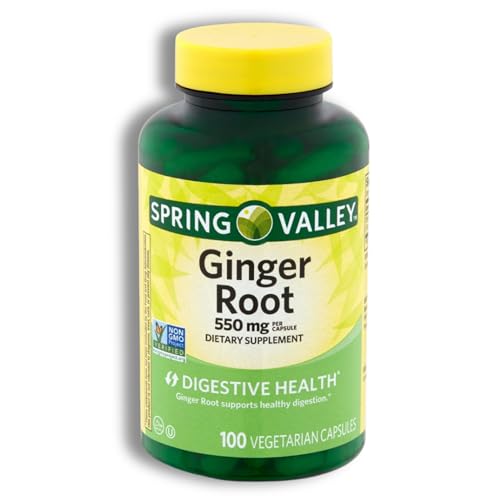 KP+ Ginger Root 550 mg Capsules – Herbal Dietary Supplement – 100 Count Ginger Supplement for Digestive & Wellness Support
