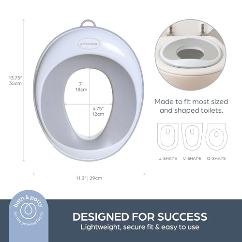Dreambaby Non-Slip Potty Training Toilet Seat, Soft & Comfortable Toddler Potty Topper, Easy to Clean, Ergonomic Design, Lightweight & Travel-Friendly