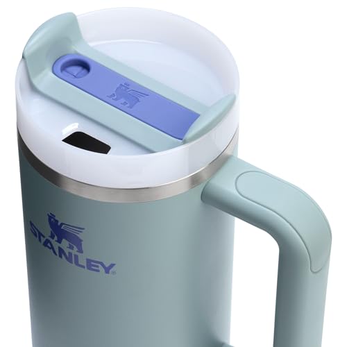 Image of STANLEY Quencher H2.0 Tumbler with Handle and Straw 30 oz | Flowstate 3-Position Lid | Cup Holder Compatible for Travel | Insulated Stainless Steel Cup | BPA-Free | Exclusive Blue Cactus