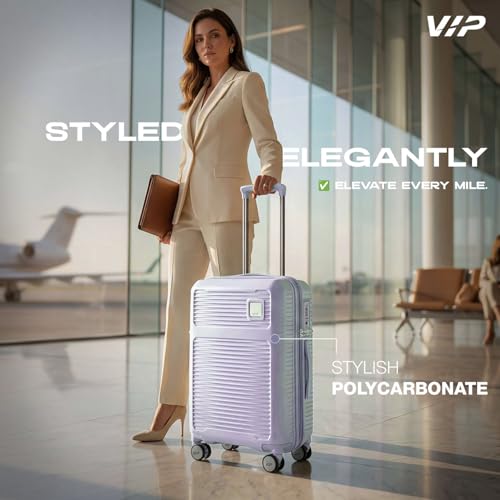 Image of VIP Vero Cabin /Medium /Large Trolley Bag| Slide Button Flushed TSA Lock | 8 Wheels | 3 Years International | Champagne /Lavander /Surf Spray
