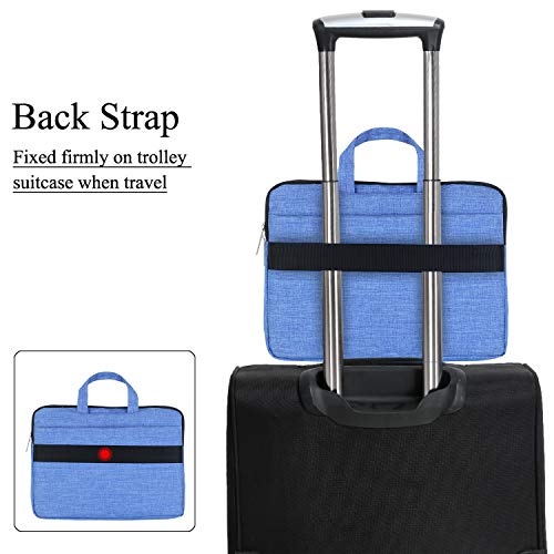 Image of SHIBUI Waterproof and Multi-Pocket Laptop Sleeve Handbag Compatible 12-13.3 Inch New 2018 Release A1932, A1989 & A1706 & A1708 | MacBook Air | 12.9 Inch iPad Pro (13 Inch, Blue)
