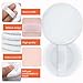 2.36 Inch Setting Puff Pads Round, 12 Pieces Powder Puffs, Soft Face Compact Powder-Puffs, Round Velour Face Makeup Powder-Pads, Powder-Puff Pads with Ribbon, Puff Pad for Loose-Powder Setting-Powder