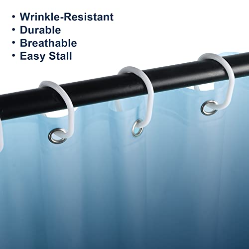Lollanda Shower Curtain Gradient Blue Shower Curtains with Strong Hooks, Thick Duty Bath Curtains Bathroom Accessories - Image 4