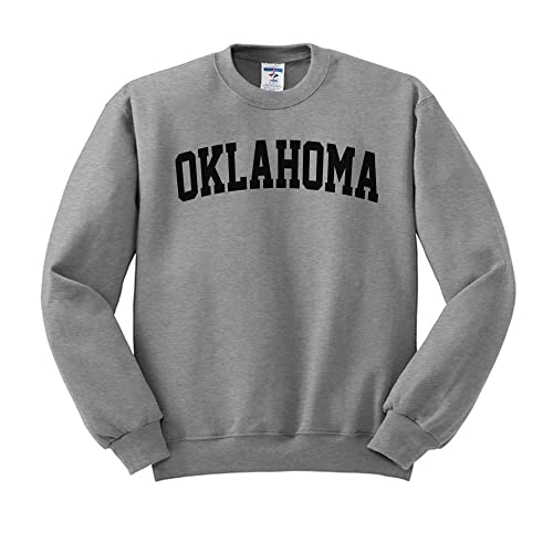 TeesAndTankYou Oklahoma State College Style Sweatshirt Unisex 5X-Large Grey