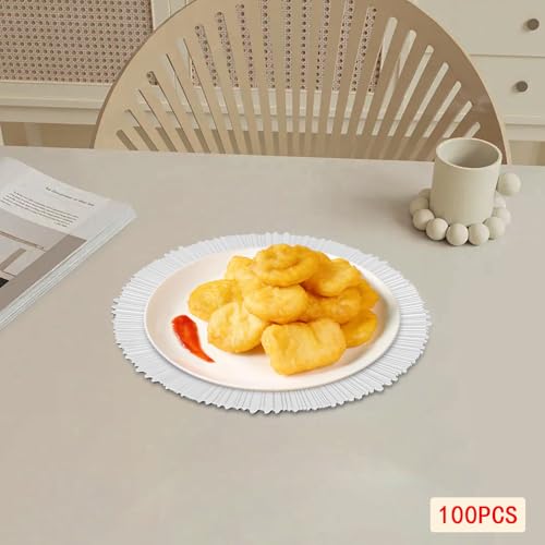 100 Platos Cargadores Redondos Plateados 13 Pulgadas miniatura 3