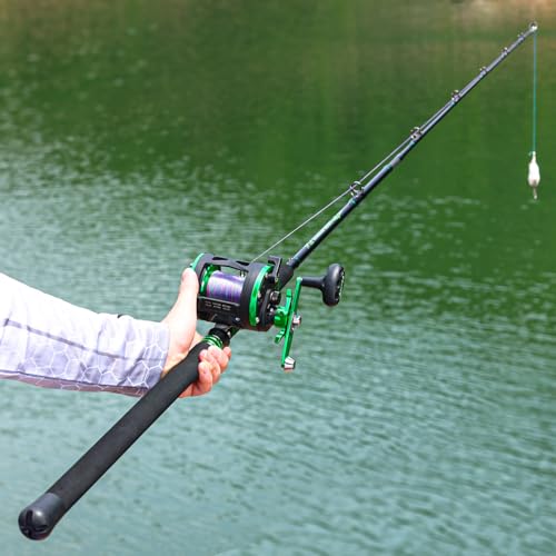 Sougayilang Catfish Rod and Reel Combo, 2-Piece MH Conventional Reel Fishing Combo, 25 lb Carbon Drag for Large Flathead and Blue Catfish, Saltwater-Ready for Salmon and Steelhead Bottom Fishing by Sougayilang - Used condition - Image 9