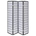 4-Panel Folding Screen Black and White 4624