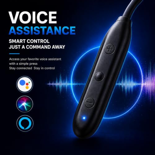Image of Kratos Jazz Neckband Bluetooth Headphones with 55H Playtime, Deep Bass, Stereo Sound, HD Calls, Magnetic Earbuds, Voice Assistant, Type-C Fast Charging, Rich Audio, Comfort Fit Bluetooth Neckband