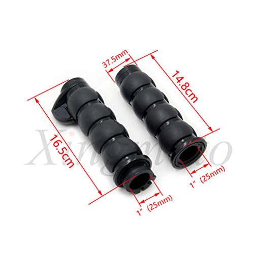 NBX- Suporte de mão de alumínio tarugo preto, 25 mm para compatível com Harley Softail Fat Boy FLSTF