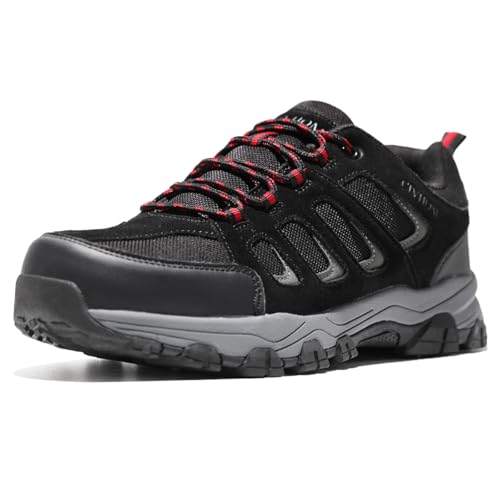 CIVHOM Men's Breathable Outdoor Hiking Shoes, Comfortable Trekking Trail Sneakers for Walking & Adventures(801Black,US 13.5) by CIVHOM - Used condition - US$28.36
