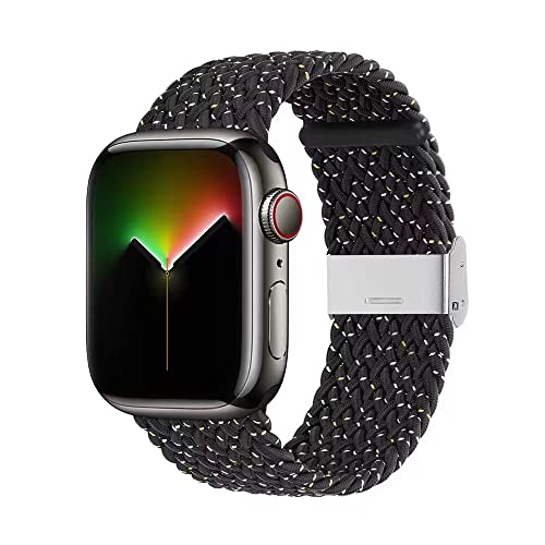 Apple watch バンド アップルウォッチ バンド 長さ簡単調節 工具不要 ブレイデッドソロループ 編組バンド コンパチブル スポーツバンド 交換ベルト 柔らかいシリコーン糸混紡リサイクルヤーン素材 apple watch Series Ultra/8/7/6/5/4/3/2/1/SE対応 38mm/40mm/41mm/42mm/44mm/49mm Iwatch交換用ベルト