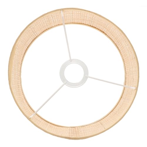 Amosfun Pantalla de Lámpara de Ratán Tejida Cuadrada E27, 22X14 CM, para Lámpara Colgante en Dormitorio y Sala, Luz Que No Daña los Ojos