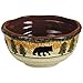 H HIEND ACCENTS Paseo Road Rustic Bear 16 Piece Ceramic Dinnerware Set with Plates, Bowls and Mugs, Rustic Cabin Lodge Style
