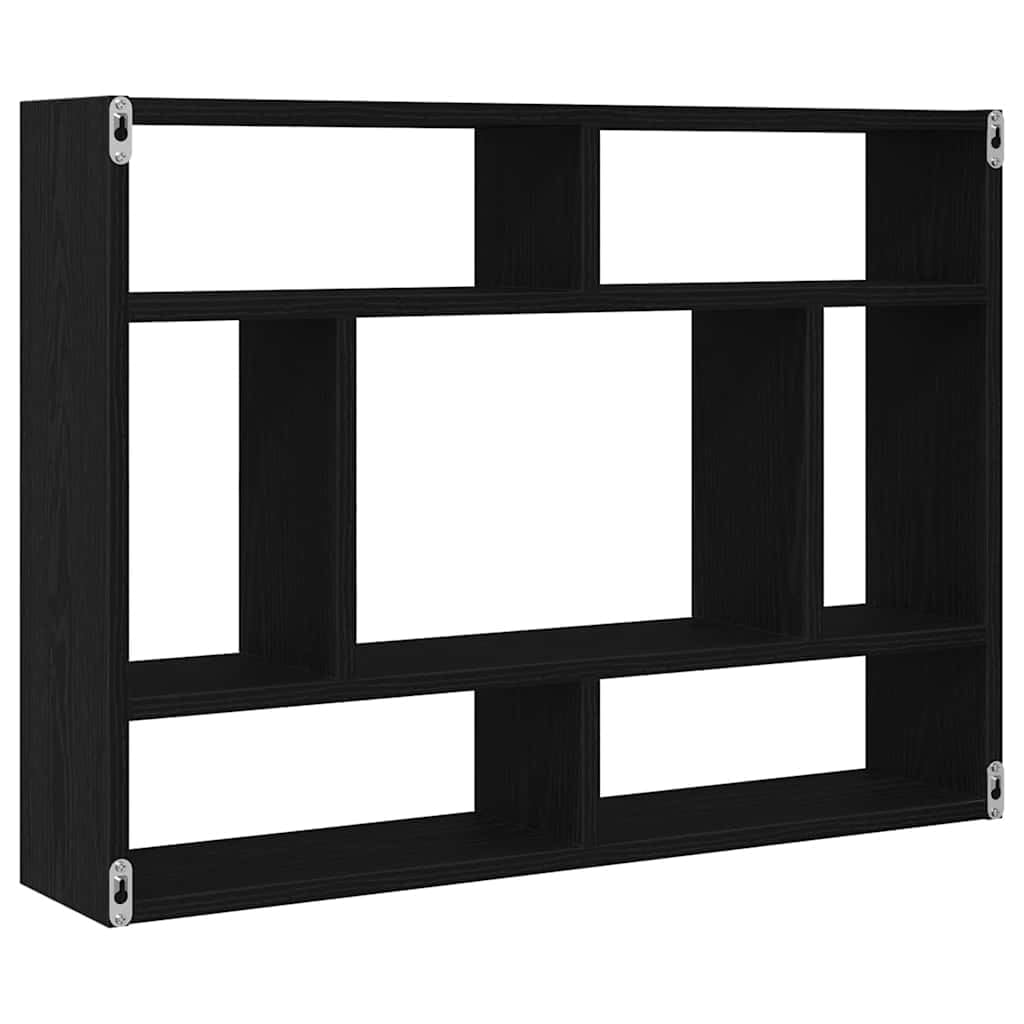 vidaXL Wandregal Schwarze Eiche 75 x 16 x 55 cm Holzwerkstoff