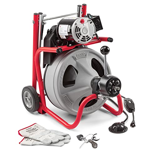 RIDGID K-400 Drain Cleaning 115-Volt Drum Machine Kit with AUTOFEED Control and C-32IW 3/8