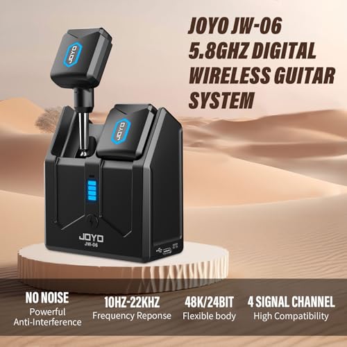 Transmisor y receptor inalámbrico para guitarra JOYO 5,8 GHz con caja de carga (JW-06), incluye sistema inalámbrico para guitarra JOYO 5,8 GHz (JW-02S) miniatura 2