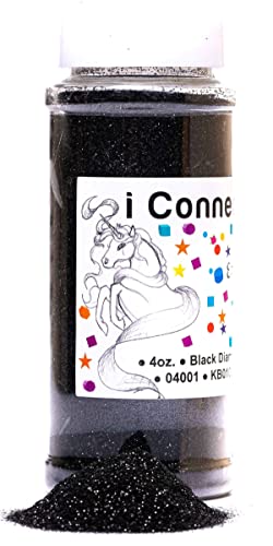 Iconnectwith Glitter – Black Diamond, Extra Fine Polyester Glitter; Multi-Use For Crafts, Decorations, Nail Art, Makeup, Tumblers, Resin Art, And Diy Projects #TOP4