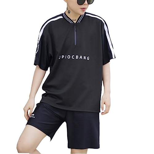 Maillot de bain compression poitrine ensemble 3 pièces noir taille XL