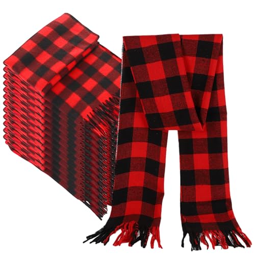 Écharpe de Noël contre le froid : pashmina longs châles à carreaux de buffle doux et chaud