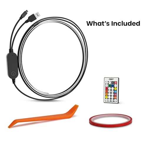 Image of Feit Electric Ultrathin Smart Chasing Color LED Light Strip, 5FT USB Powered, App & Remote Control, Dynamic Multicolor Effects, Compatible with Alexa & Google Home, TAPE60TCOB /RGBUSB /AG