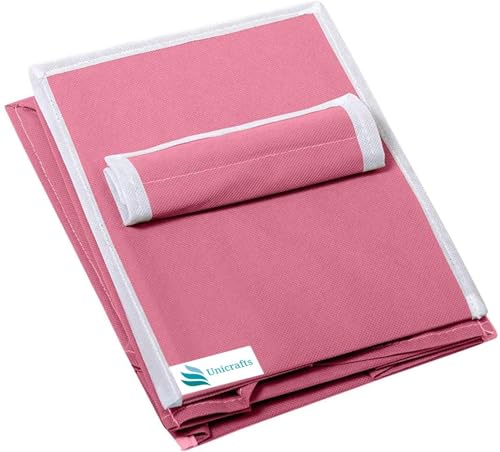 Image of Hanging Closet Organizer for Clothes Storage | Foldable Wardrobe Hanging Storage Rack | Non-Woven Multipurpose Cupboard Organizer for Clothes, Towels & Accessories (Pink, Pack of 1, 2)