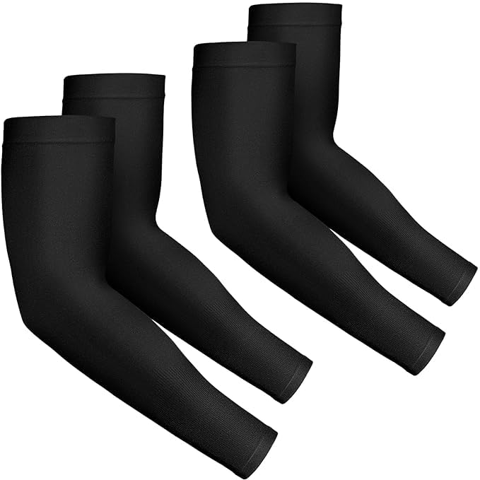 dikansha Sun UV Protection Arm Black UNISEX Men's and Women's UV and Dust/Pollution Protection, Hand Socks with Arm Sleeves (Black, Free Size) PAIR OF 2-picture-16