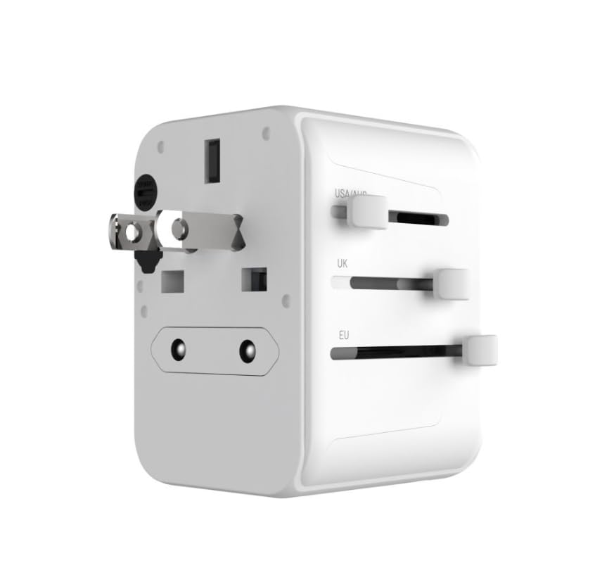 Fixed Voyager 30 - Caricatore da viaggio EU/UK/USA/OFF, PD 30 W, colore: Bianco