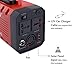 Pinty Portable Uninterrupted Power Supply 300W, UPS Battery Backup, Rechargeable Generator Power Source with AC Inverter, USB, DC 12V Outputs for Outdoors and Indoors (300W, Red)