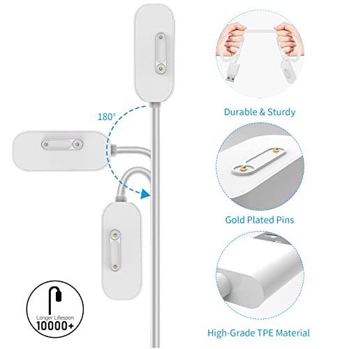 Snyeest Chargeur Compatible avec Xplora X5 / Xplora 4, Câble de Charge USB Magnétique de Réinitialisation, 1m Câble de Recharge pour X5 Play/ X4, Blanc + Blanc – vue 3