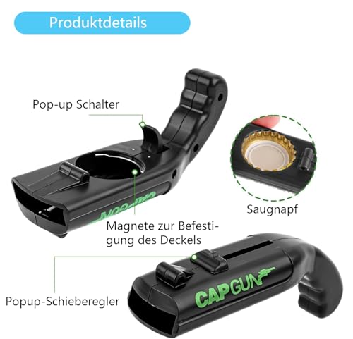 LATRAT 4 Stück Cap Gun Flaschenöffner Pistole, Lustige Schuss Flaschenöffner, Biergeschenke für Männer, Flaschenöffner Lustig für Party, Bar & Home