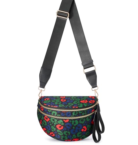 Image of FEIBOON Spacious Nylon Crossbody Bag Bum Bag Handbags Wallets Purses Trendy Shoulder Bag for Women