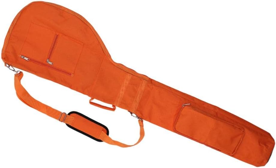Nylon Golf Bag Travel Case with Adjustable Shoulder Strap - Water-, weight, and Spacious - Great for Sunday Golf Training - Perfect Golf Club Carry Bag for Men and Women - Orange