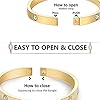 Chrishine-Life-Love-Friendship-Bracelet-Bangle-Gold-Rose-Gold-Silver-with-Cubic-Zirconia-Stones-Stainless-Steel-Hinged-Jewelry-with-Crystal-Oval-Bracelet-Birthday-Present-for-Her-Women-Teen-Girls Chrishine Life inspirational Bracelet for Women Gifts for Teen Girls