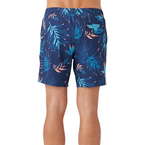 O'NEILL Men's 17 Inch Outseam Divergent Swim Trunks with Compression Liner, Elastic Waist Mens Swim Trunks, Compression Swim4