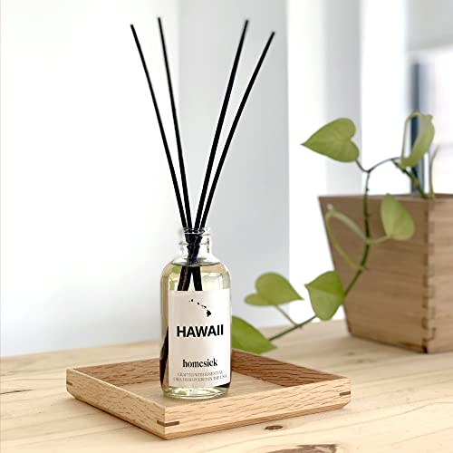 Homesick Premium Reed Diffuser, Hawaii- Scents Of Pineapple, Coconut, 4 Oz, Hand-Crafted Essential Oils, Fragrance Decor, Relaxing Aromatherapy Diffuser #TOP3